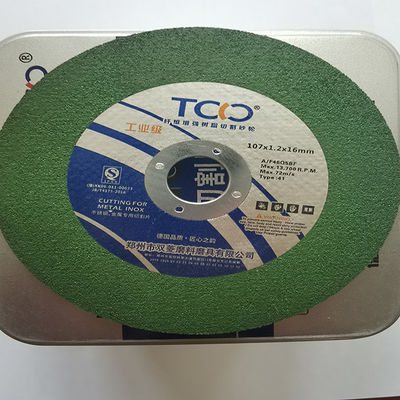 کیفیت  72m/S Abrasive Cut Off Wheel Inox Stainless Steel Side Grinder Disc 107x1.2x16mm کارخانه